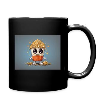 Popcorn character - Full Colour Mug - black - Right