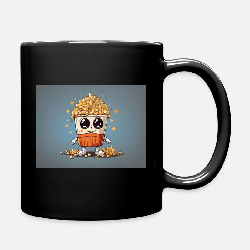 Popcorn character - Full Colour Mug - black