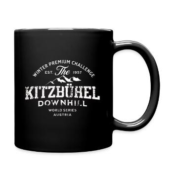 Kitzbüheler Abfahrts-Weltmeisterschaft 1957 - Tasse einfarbig - Schwarz - Rechts