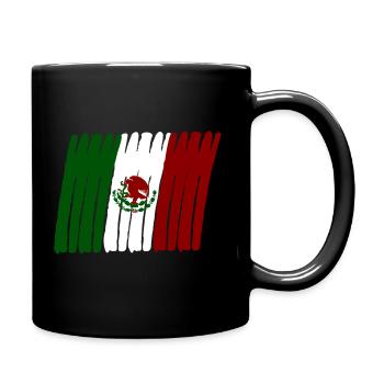 Drapeau du Mexique peint drapeau peint - Mug uni - noir - Droite