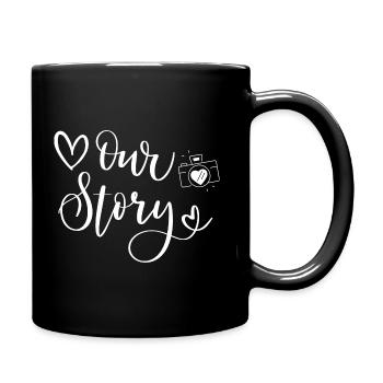 Notre histoire - Fiançailles Mariage Couple - Mug uni - noir - Droite