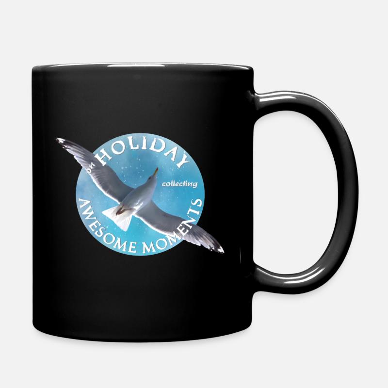 Urlaub reisen Freizeit - Tasse einfarbig - Schwarz