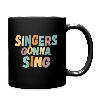 Singers going to sing - Full Colour Mug - black - Right