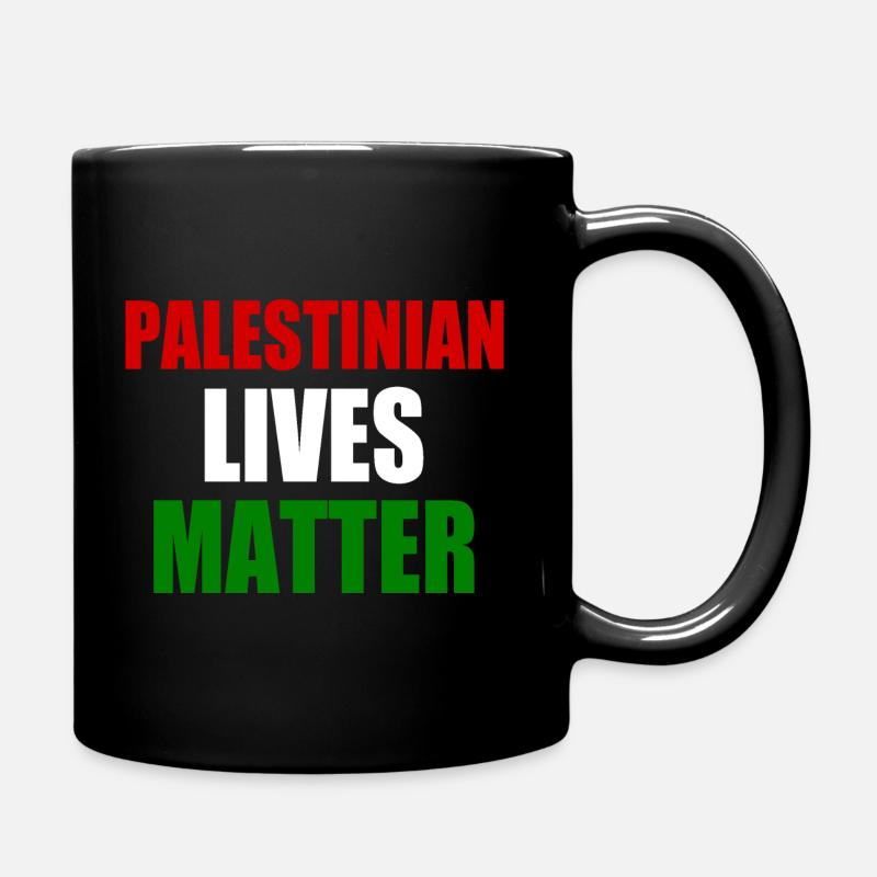 Palestinian lives matter - Full Colour Mug - black