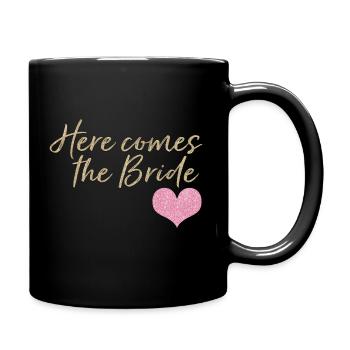 Here comes the Bride - Tasse einfarbig - Schwarz - Rechts