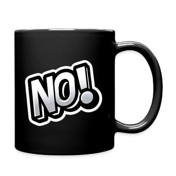 NON! Autocollant de déclaration Design accrocheur - Mug uni - noir - Droite