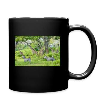 Wildlife Family mixed - Full Colour Mug - black - Right