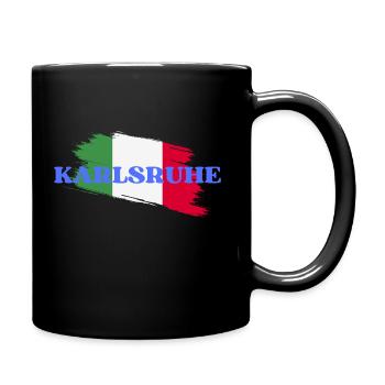 Karlsruhe - Tasse einfarbig - Schwarz - Rechts