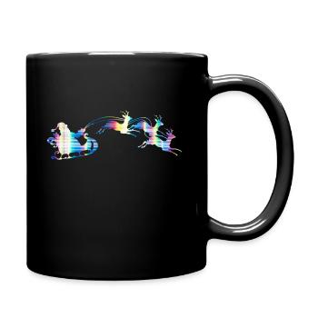 Santa Claus Sleigh - Full Colour Mug - black - Right
