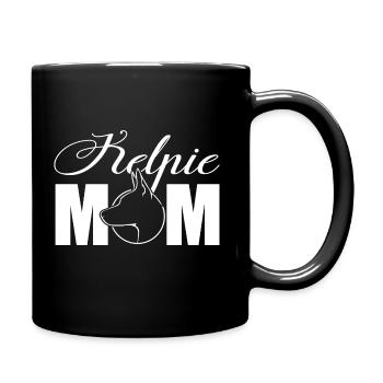 Kelpie Mom Profile Dogs Dog Wilsigns - Full Colour Mug - black - Right