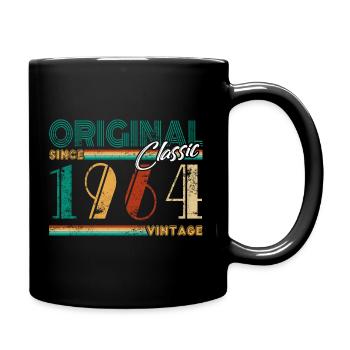 60. Geburtstag 2024 Feier best of Jahrgang 1964 - Tasse einfarbig - Schwarz - Rechts