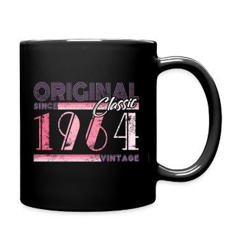 60. Geburtstag 2024 Feier best of Jahrgang 1964 - Tasse einfarbig - Schwarz - Rechts