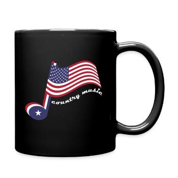 Country-Musik - Tasse einfarbig - Schwarz - Rechts
