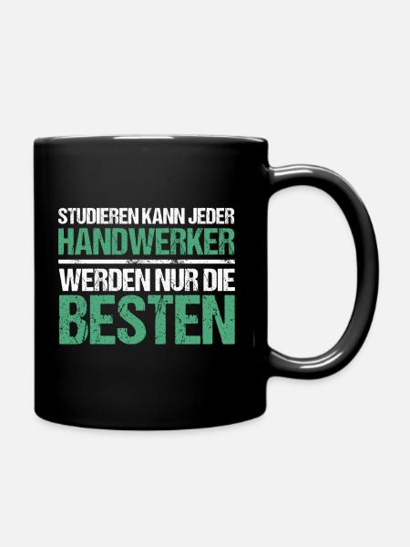 Anyone can study - Handwerker Edition - Full Colour Mug - black