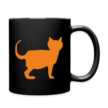Cat Orange - Full Colour Mug - black - Right