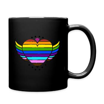 Rainbow Connection Embrace, Happy Pride - Tasse einfarbig - Schwarz - Rechts