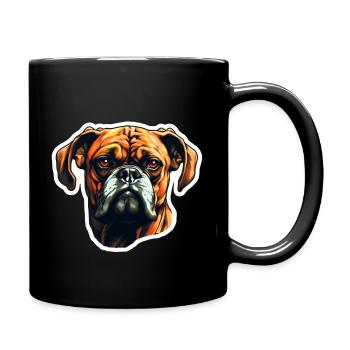 Boxer head - Full Colour Mug - black - Right