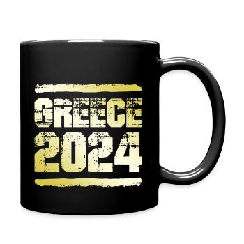 Grèce 2024 Or - Mug uni - noir - Droite