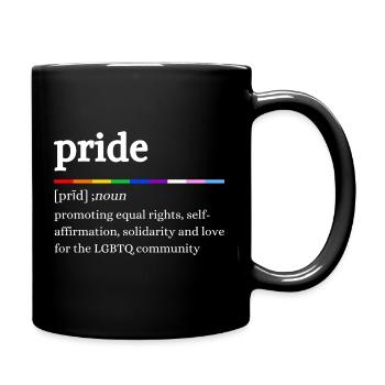 LGBTQ Pride Definition - Tasse einfarbig - Schwarz - Rechts