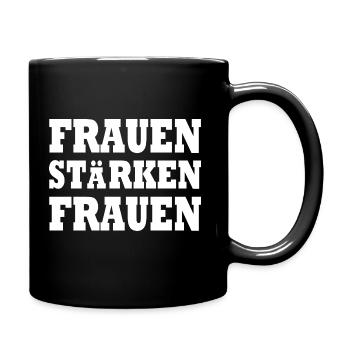 frauen stärken frauen - Tasse einfarbig - Schwarz - Rechts