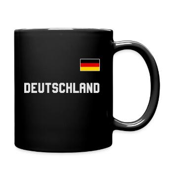 Germany jersey look with flag flag on chest - Full Colour Mug - black - Right