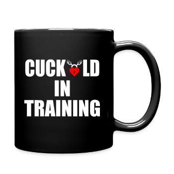 cuckold in training - Full Colour Mug - black - Right