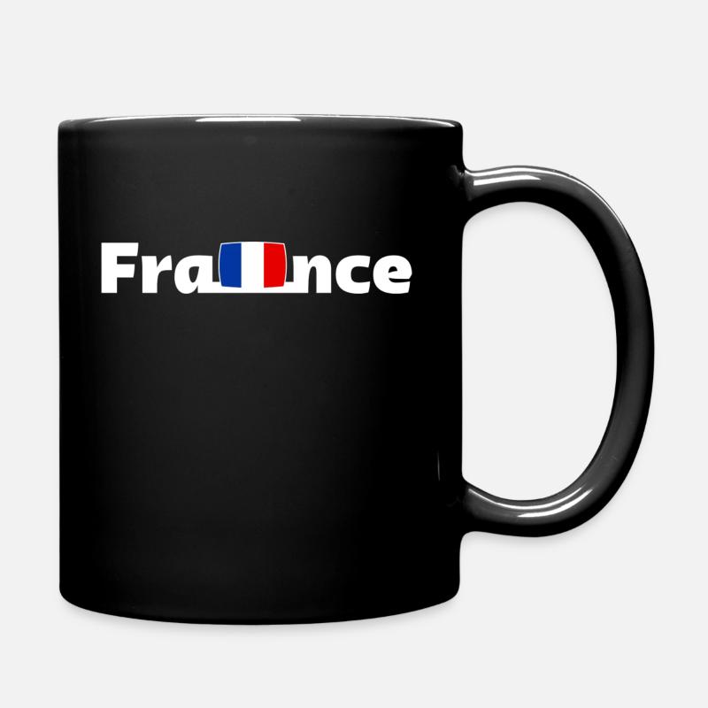 France - Full Colour Mug - black