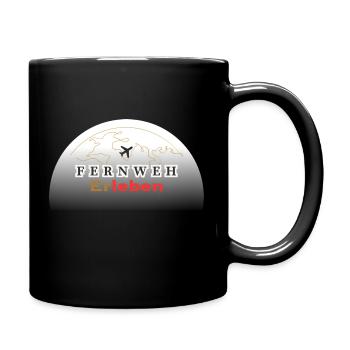 Fernweh: Dein nächstes Abenteuer - Tasse einfarbig - Schwarz - Rechts