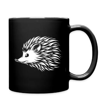 Igel - Tasse einfarbig - Schwarz - Rechts