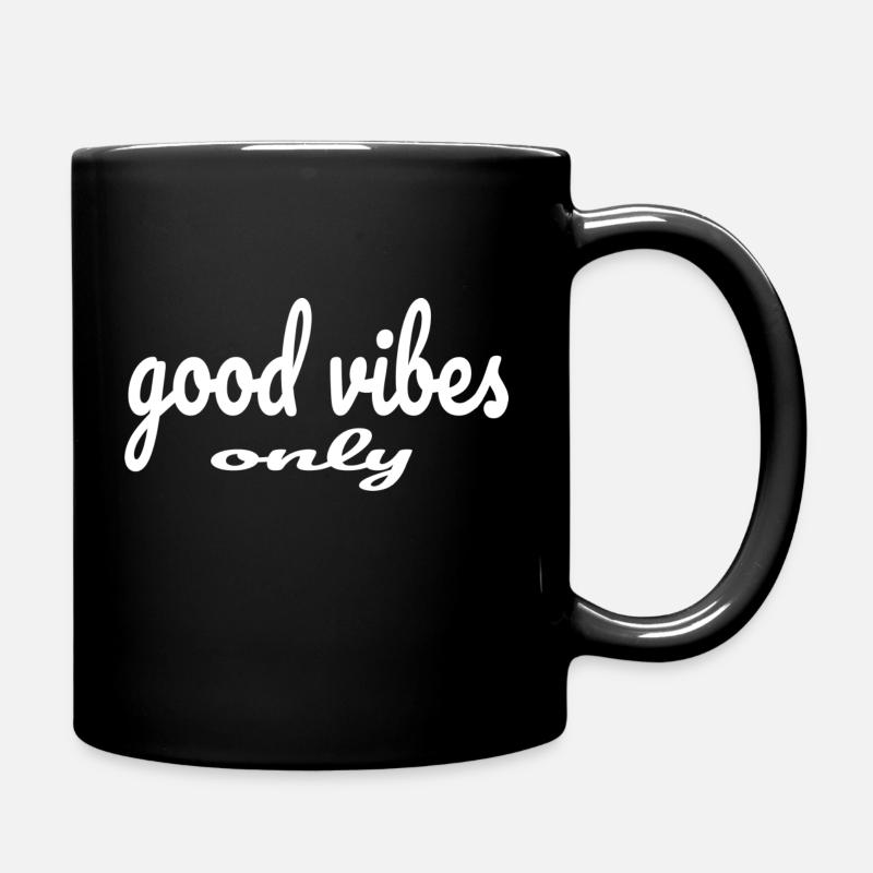 Sei glücklich - Tasse einfarbig - Schwarz