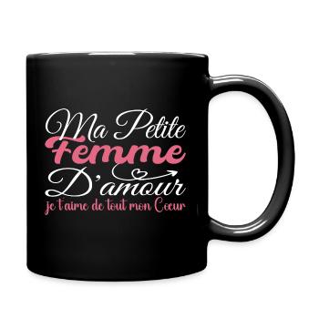 Cadeau Femme d'amour, meilleure Femme je t'aime - Mug uni - noir - Droite