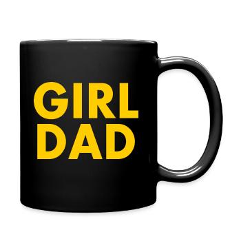 Girl dad - Tasse einfarbig - Schwarz - Rechts