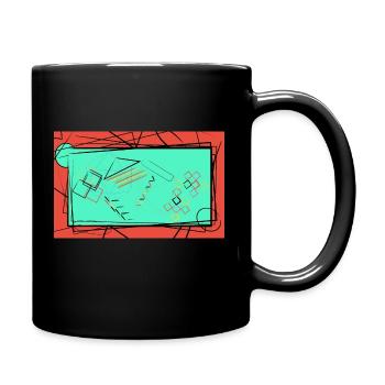 Formen Bunt - Tasse einfarbig - Schwarz - Rechts