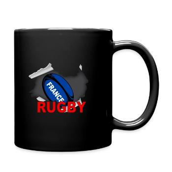 Frankreich Rugby - Tasse einfarbig - Schwarz - Rechts