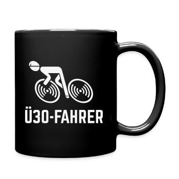 Ü30-Fahrer (Rennradfahrer / Rennrad / Fahrrad / W) - Tasse einfarbig - Schwarz - Rechts
