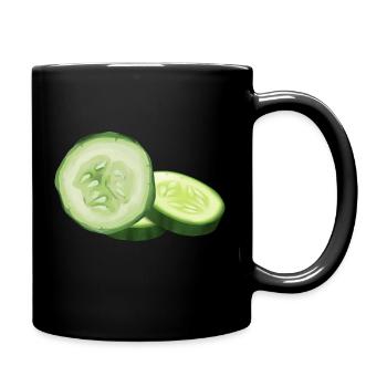"Simply Cucumber" - Tasse einfarbig - Schwarz - Rechts