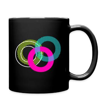 Buchstabe O - Tasse einfarbig - Schwarz - Rechts