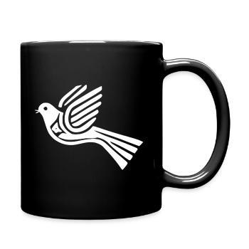Colombe de la paix - Mug uni - noir - Droite
