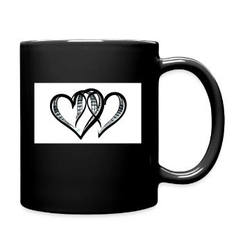 A coeur double - Mug uni - noir - Droite