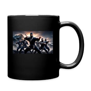 team-ninja - Tasse einfarbig - Schwarz - Rechts