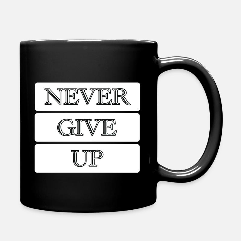 Ne jamais abandonner - Mug uni - noir