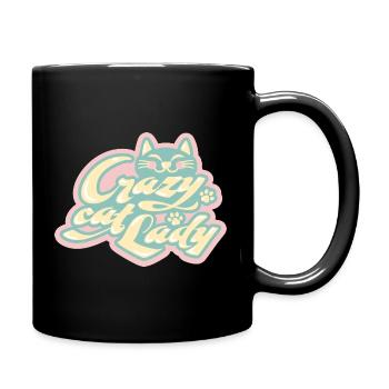 Crazy Cat Lady – Amour de chat ludique - Mug uni - noir - Droite