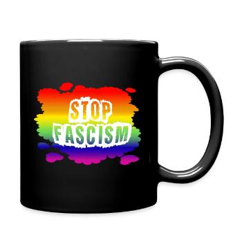Stop AfD contre la droite, la démocratie, la diversité, la gauche - Mug uni - noir - Droite