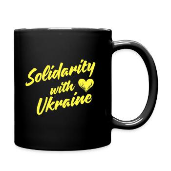 Solidarity with Ukraine - Full Colour Mug - black - Right