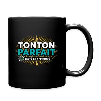 tonton testé approuvé - Mug uni - noir - Droite