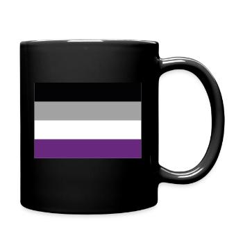 Le drapeau Asexuel - Mug uni - noir - Droite