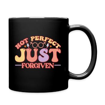 Not Perfect Just Forgiven - Full Colour Mug - black - Right