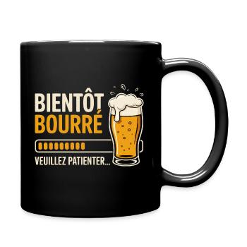 Homme Bourré Apéro Alcool Humour - Mug uni - noir - Droite