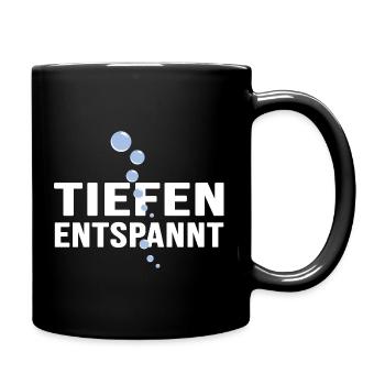 Taucher tauchen tiefenentspannt apnoe Tauchschule - Tasse einfarbig - Schwarz - Rechts