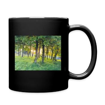 Wald - Tasse einfarbig - Schwarz - Rechts